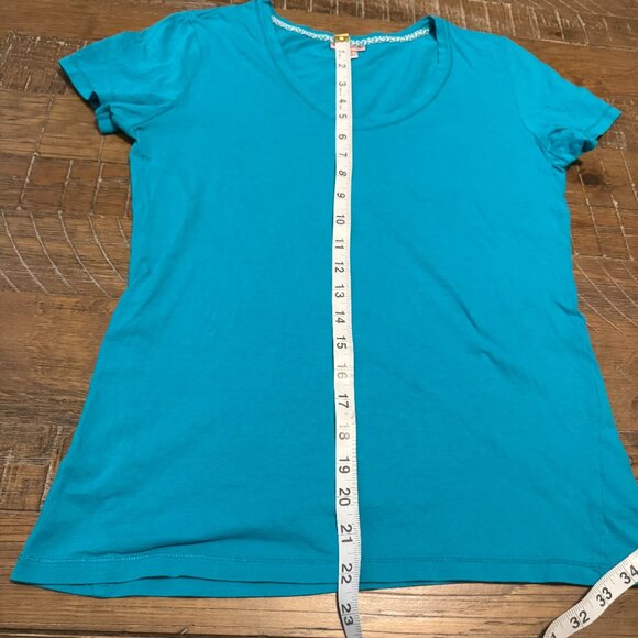 Be Yourself Women Teal Short Sleeve T-Shirt M - Picture 3 of 7